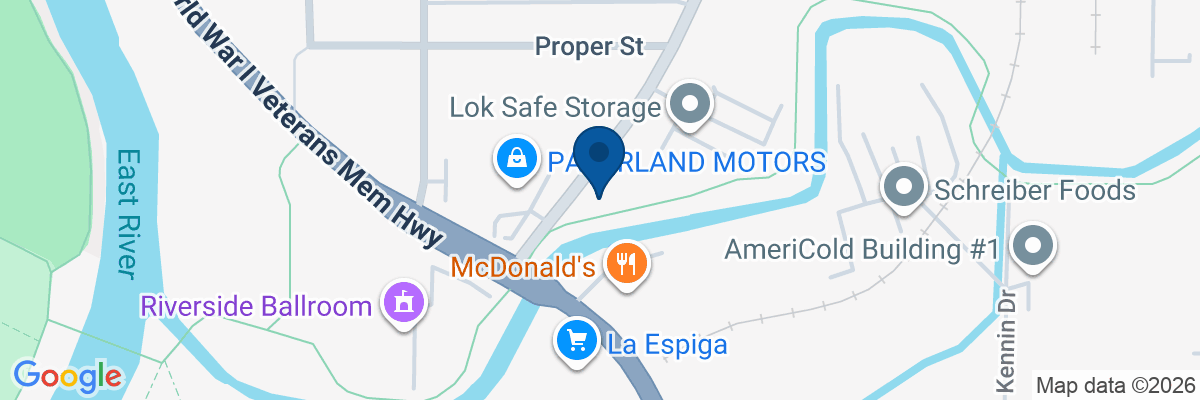 Map showing facility locations