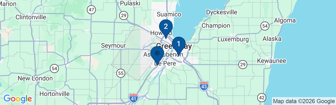 Map showing facility locations