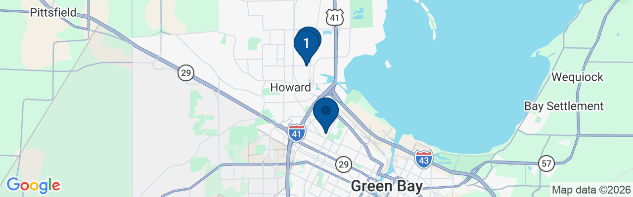 Map showing facility locations