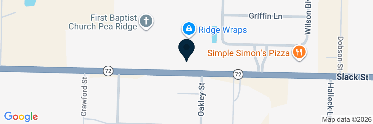 Map showing facility locations