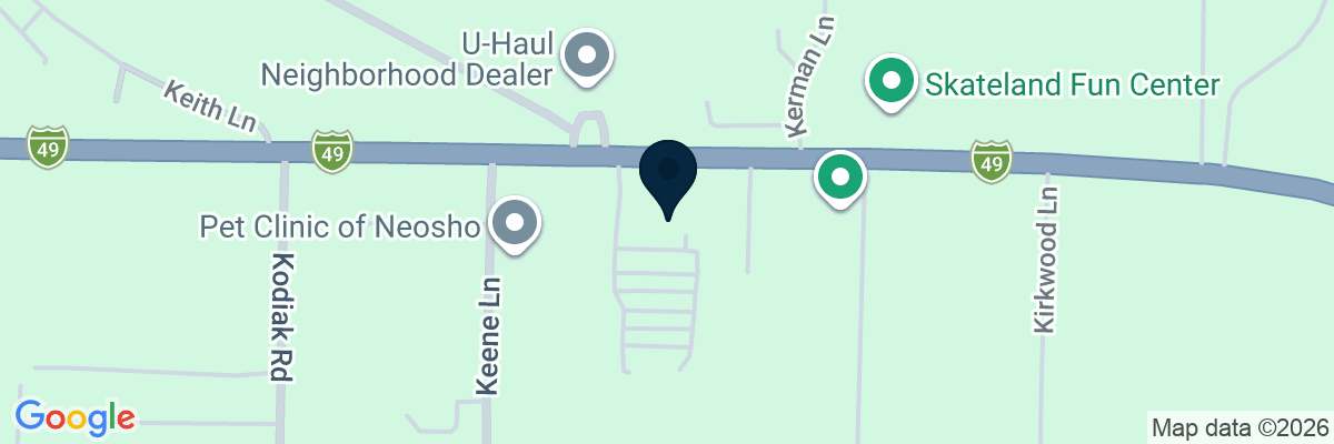 Map showing facility locations