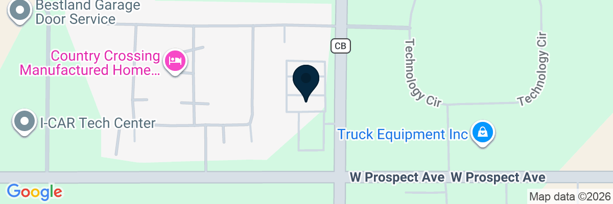 Map showing facility locations