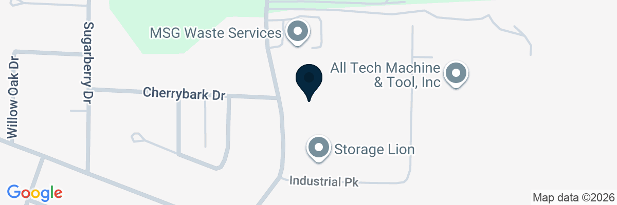 Map showing facility locations
