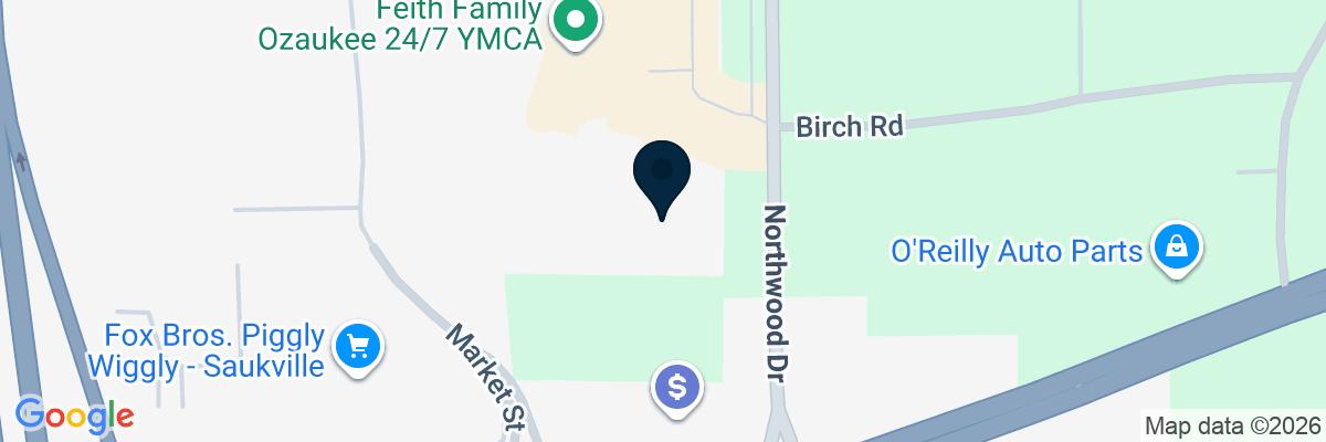 Map showing facility locations