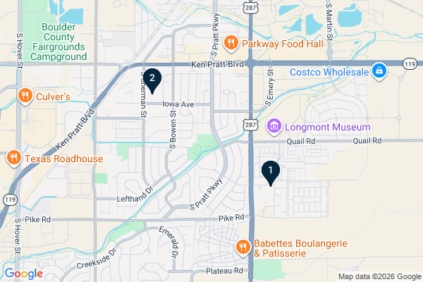 Map showing facility locations
