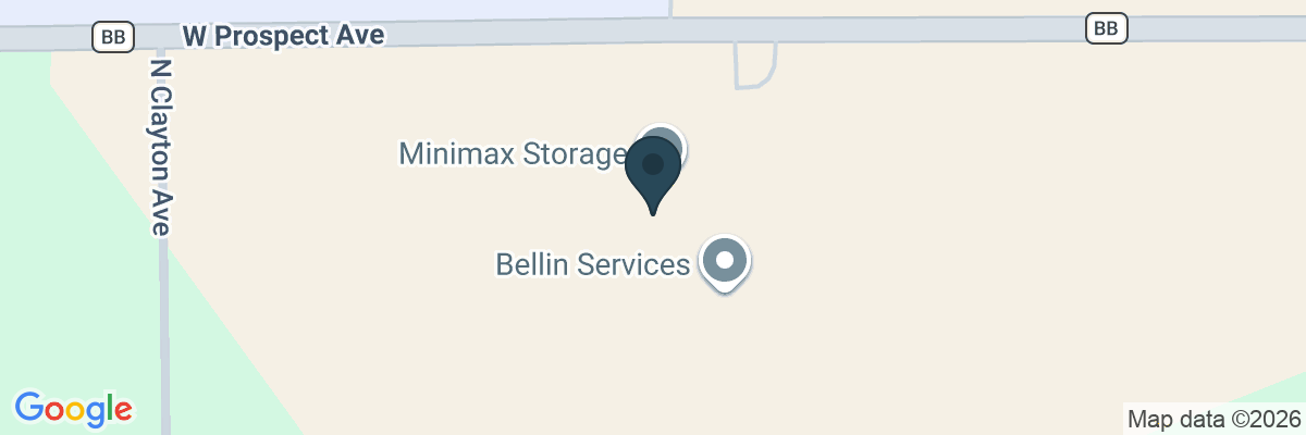 Map showing facility locations