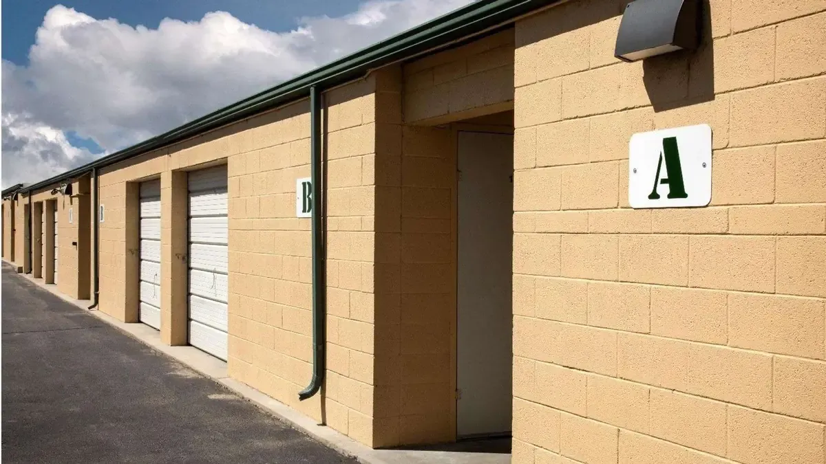 Drive up self storage units at building A
