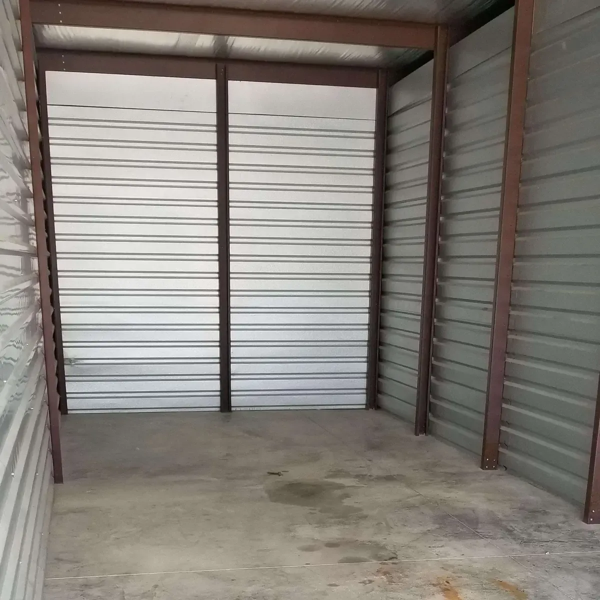 Interior view of drive up self storage facility
