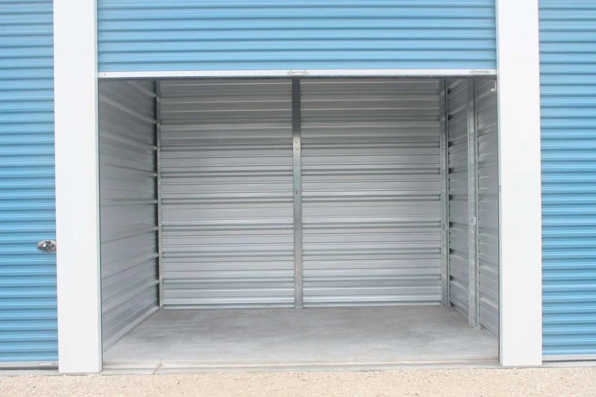 Interior view of drive up self storage unit