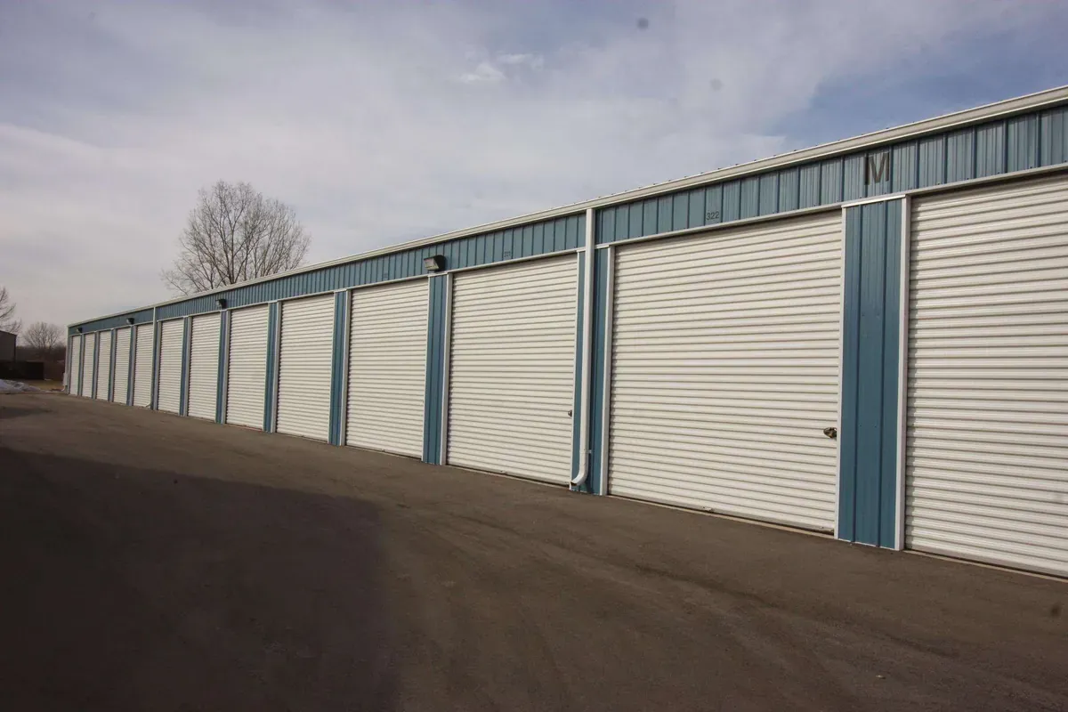 Large enclosed drive up self storage units for boats rvs campers