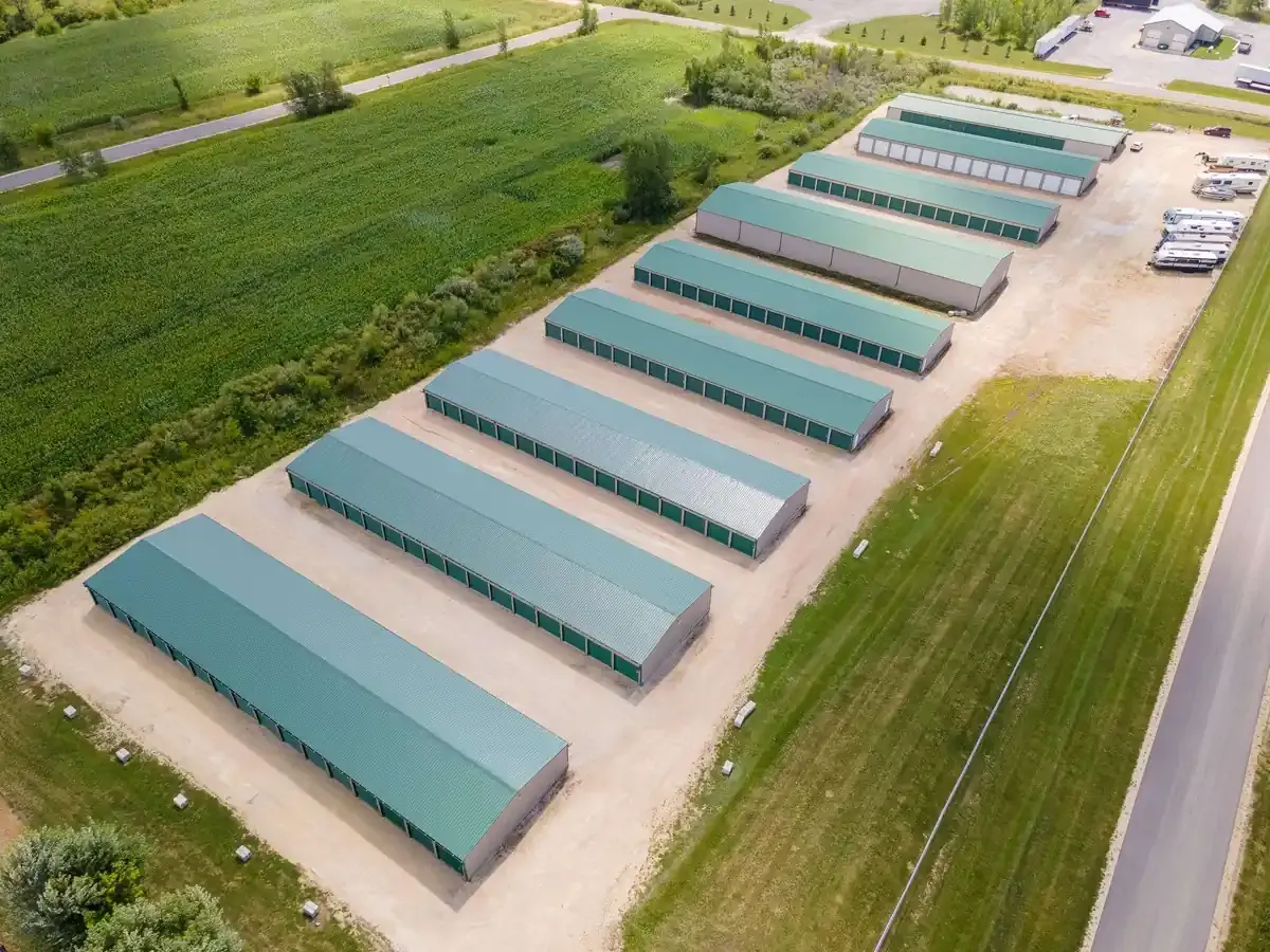Multiple drive up self storage buildings