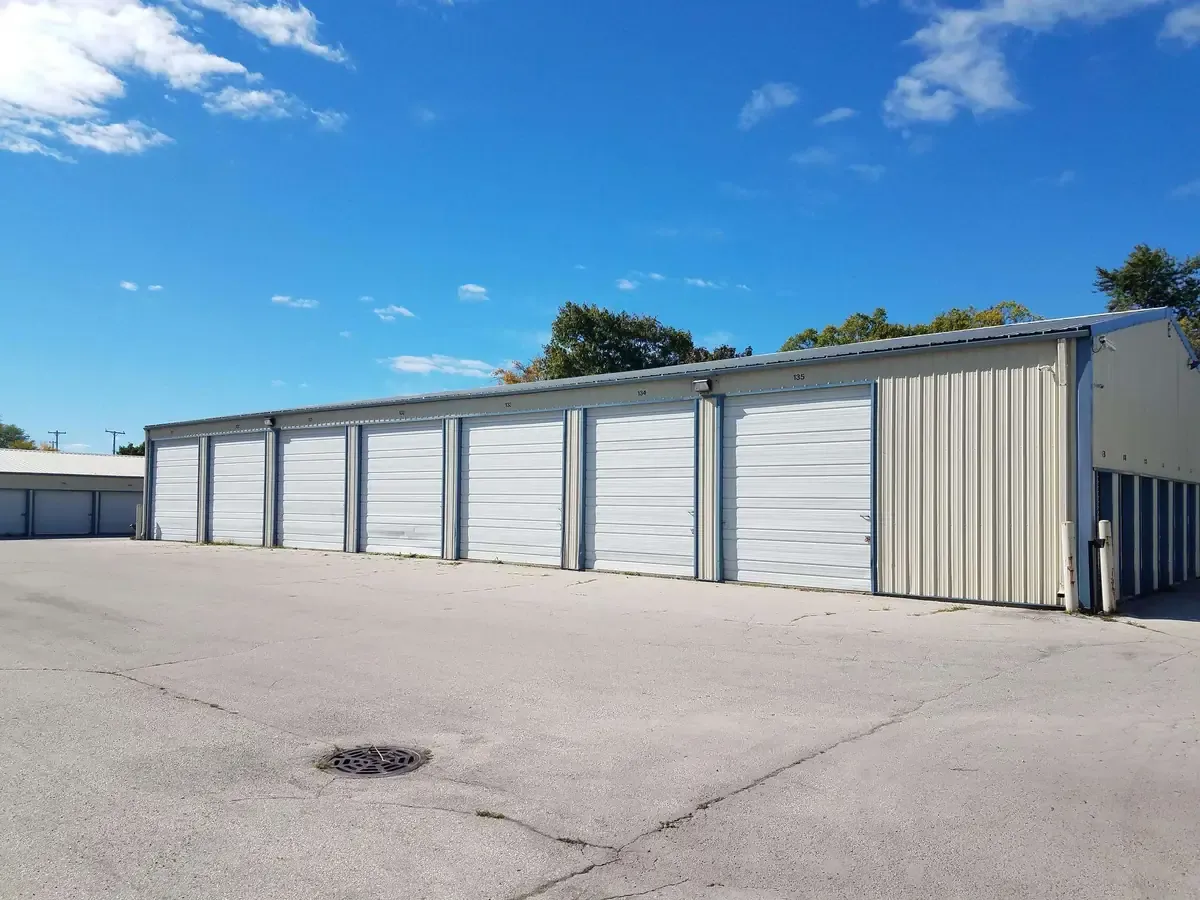 Multiple oversized drive up self storage units for boat rv storage