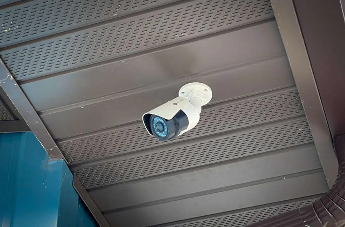 Security cameras at self storage facility
