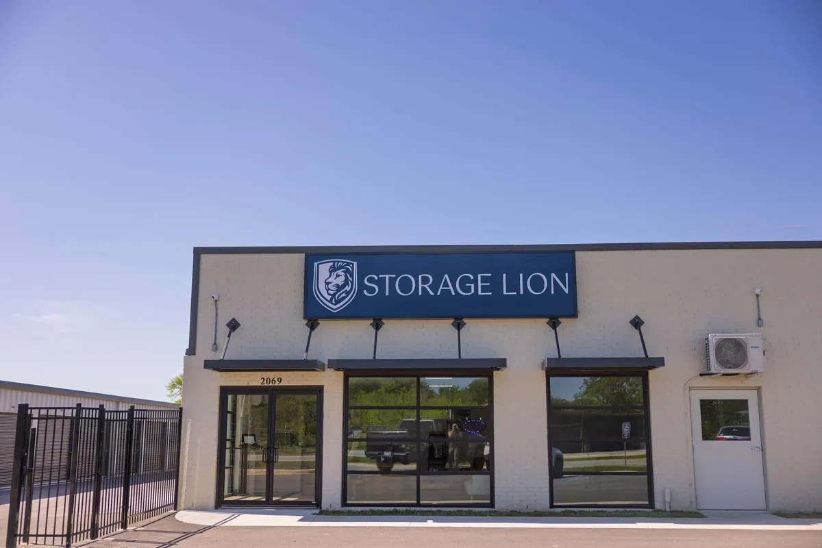 Storage Lion drive up self storage front office