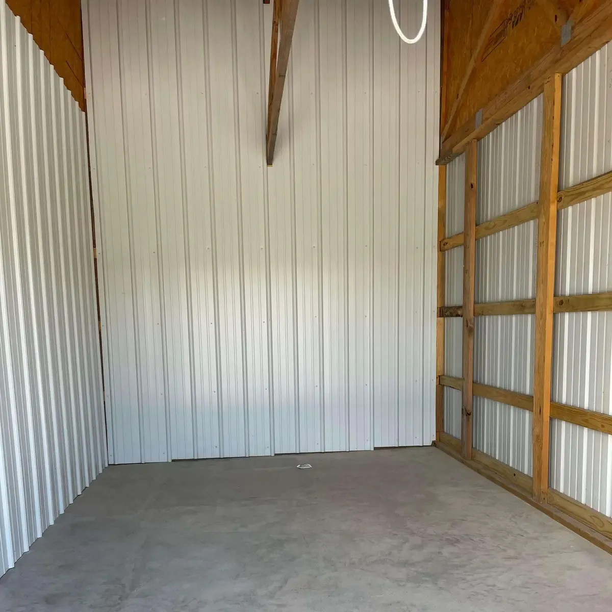 interior of drive up storage unit