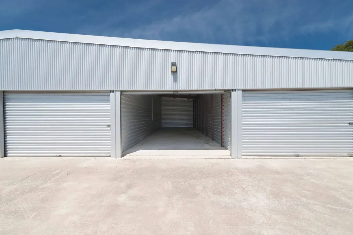 large self storage units with opened door