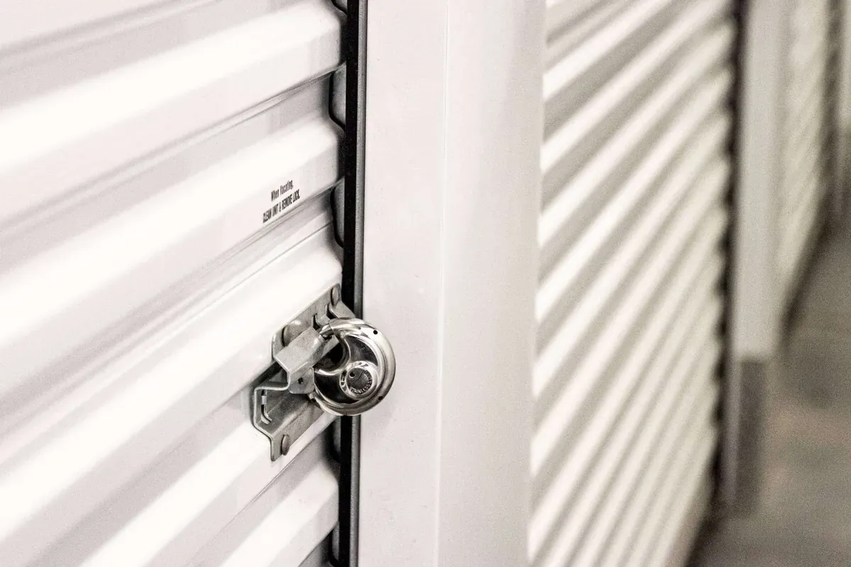 securely locked climate-controlled self storage unit