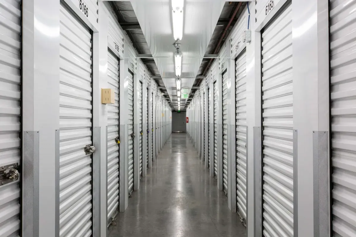 white climate-controlled self storage units